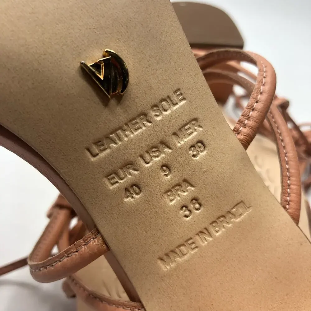 Free People X Vicenza Talons Love Struck Strappy Sandals Brown Size EU 38 / US 9
